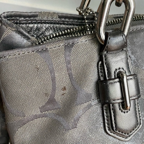 Coach | Silver Fabric Purse - Picture 4 of 7